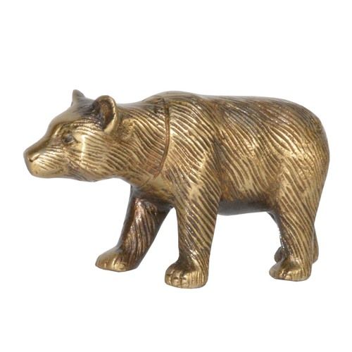 Handcrafted Metal Animal Statue of Bear export quality made of Brass Decorative showpiece with antique finish statue cum Table Dcor