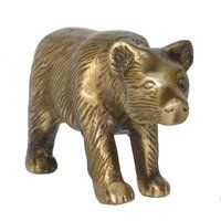 Handcrafted Metal Animal Statue of Bear export quality made of Brass Decorative showpiece with antique finish statue cum Table Dcor