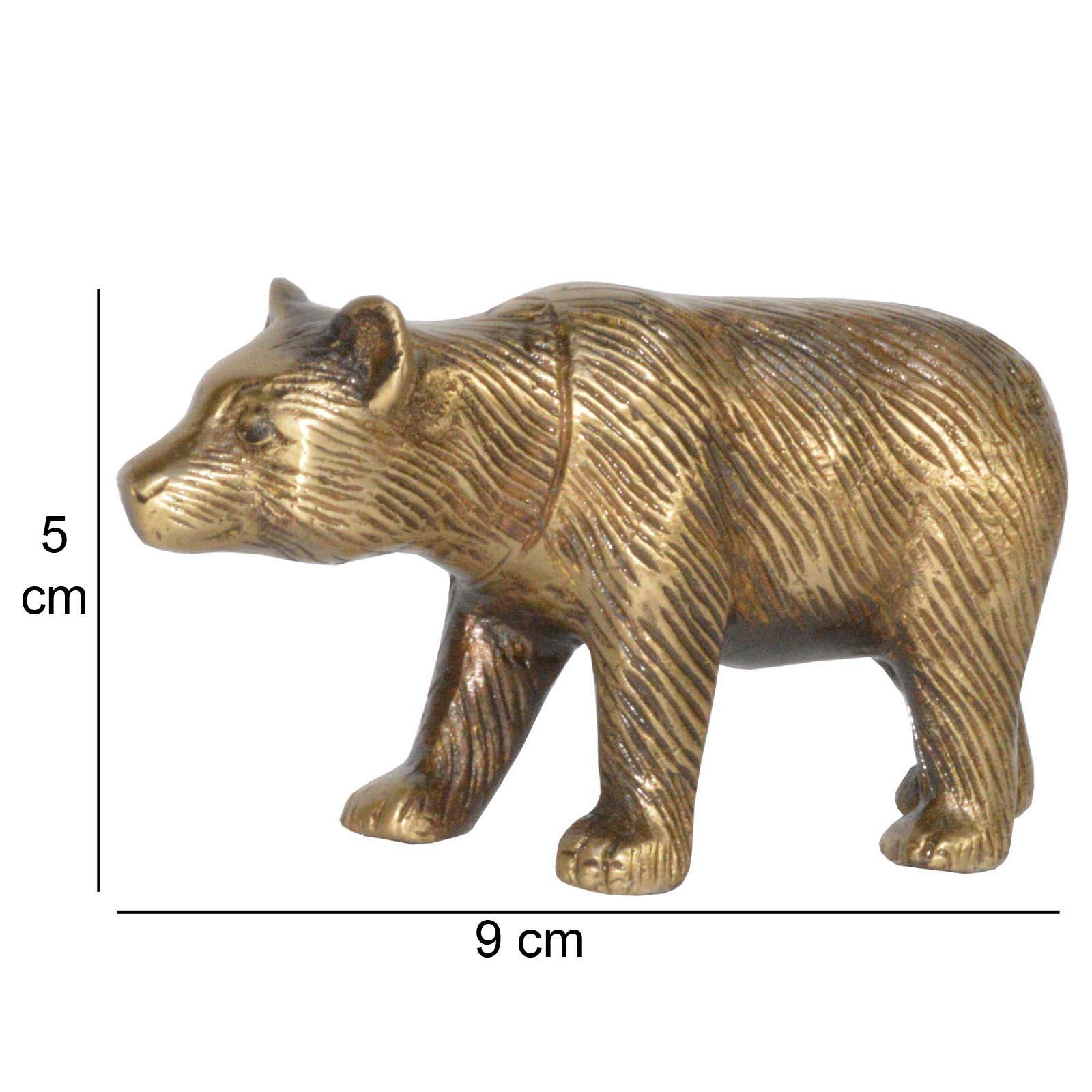 Handcrafted Metal Animal Statue of Bear export quality made of Brass Decorative showpiece with antique finish statue cum Table Dcor