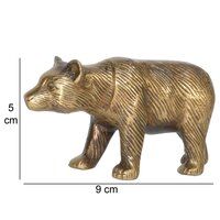 Handcrafted Metal Animal Statue of Bear export quality made of Brass Decorative showpiece with antique finish statue cum Table Dcor