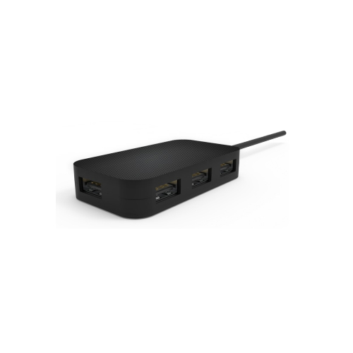 Black 4 Port USB 2.0 Hub