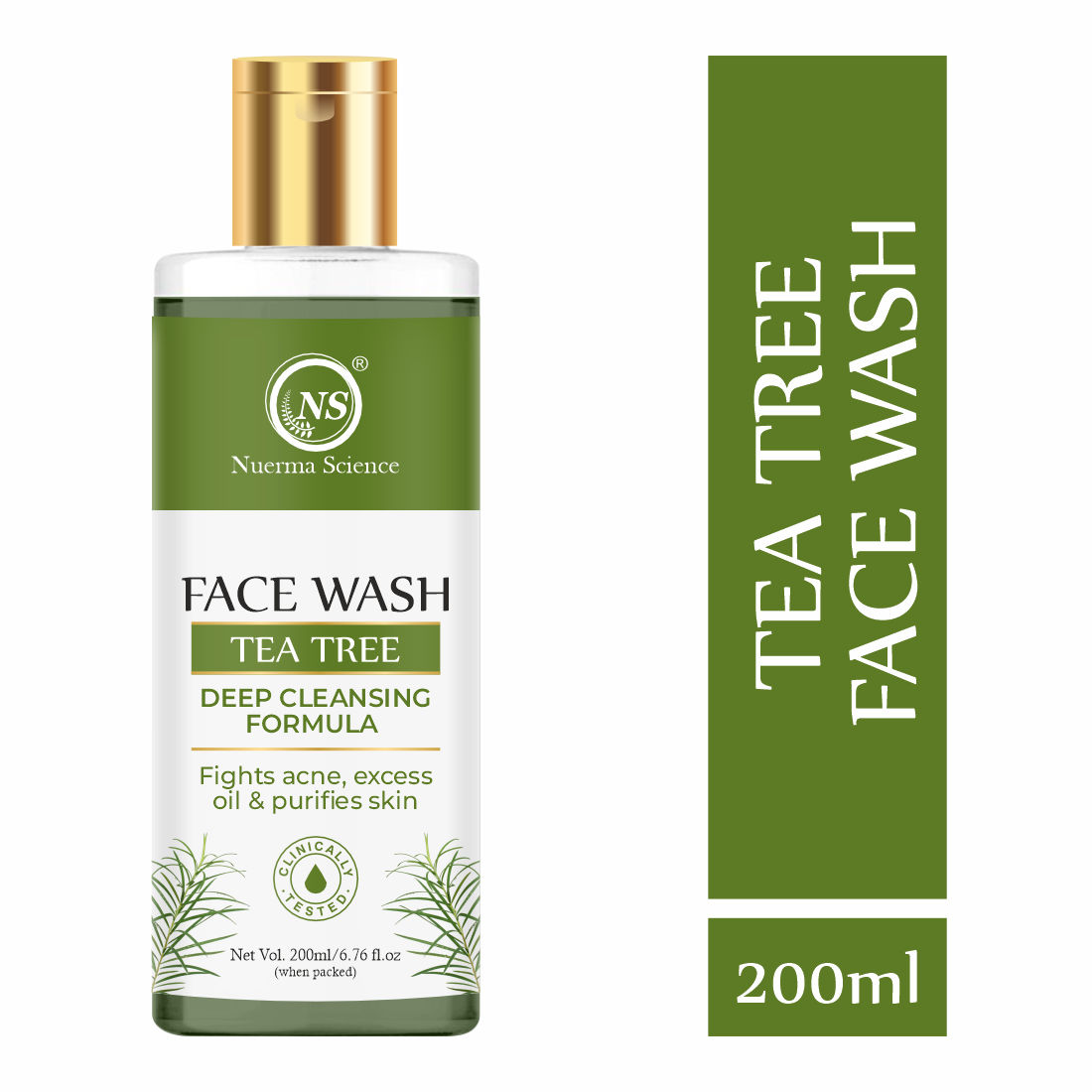 Nuerma Science Tea Tree Face Wash for Acne & Pimples Control  200ml