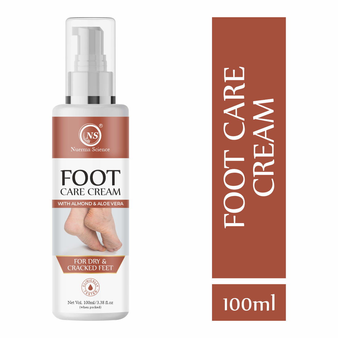 Nuerma Science Foot Care Cream with Almond & Aloe Vera for Dry & Cracked Feet100ml