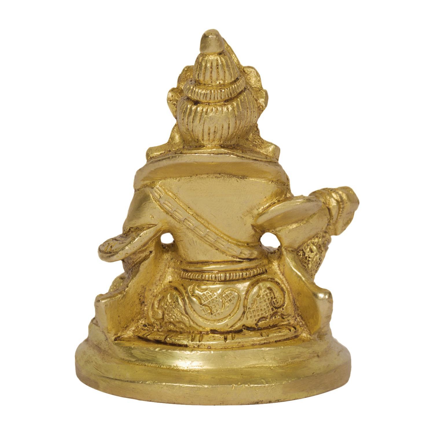 Lord Kuber Statue of Barss Metal Feng shui Sculpture for Good Luck and prosperity Decorative Handcrafted Antique Finish Showpiece as per vastu