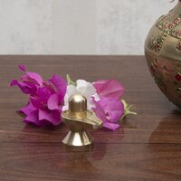 Brass Small Shivling For Home Temple And Office Religious Figurine Perfect Finish Statue Of Shiv Lingam For Pooja Temple, Gift And Da Accor