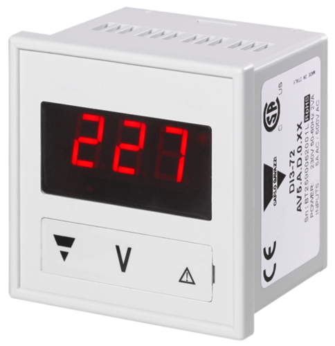 DI372AV6DA0XX Digital DIN Rail mounting Ammeter or Voltmeter