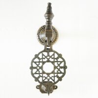 Door Knocker Made In Brass With Antique Finish. Unique Design Door Hardware Fitting. Wall Sculpture - Door Decor - Solid Brass - Wall Da Accor - Color: Black