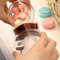 Plastic Transparent Medium Jar Shaped Pouch With Zipper 10086