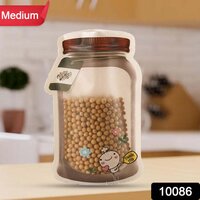 Plastic Transparent Medium Jar Shaped Pouch With Zipper 10086