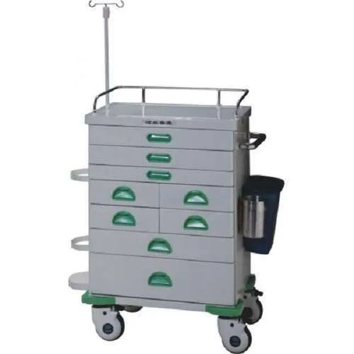 Luxury Hospital Medical Trolley - Color: Silver