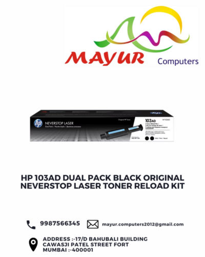 HP 103AD Dual Pack Black Original Neverstop Laser Toner Reload Kit