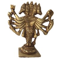 Panch Mukhi Standing Brass Made Lord Hanuman Statue for Temple/Gift