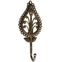 Aakrati Wall Mounted Coat Hook Robe Hooks Cloth Hanger Coat Hanger Coat Hooks Rustic Hooks For Bath Kitchen Garage Single Coat Hanger-royal Antique Look Design - Color: Brown
