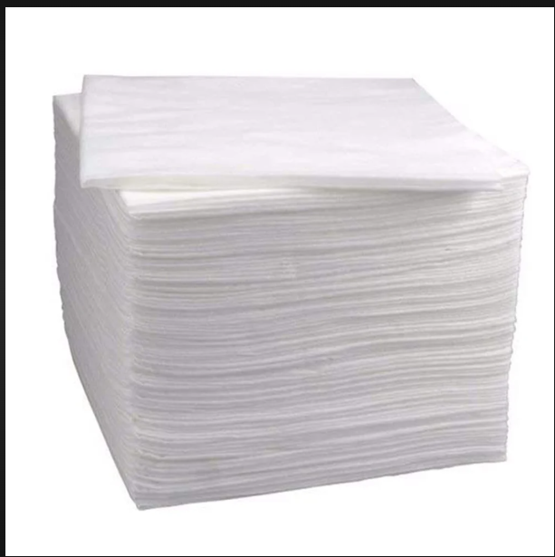 Non Woven Napkin - 12"x12" Size, Plain Dyed White Color | Durable For Cocktail & Dinner Settings