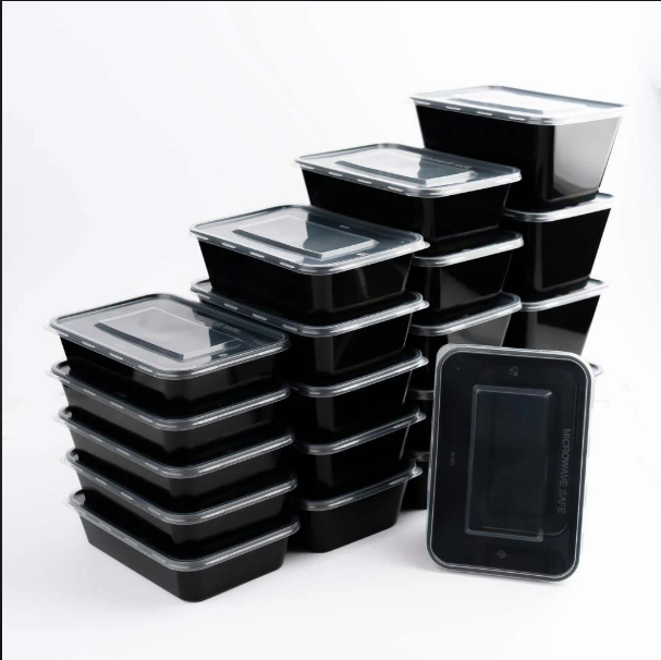 Black Plastic Container - Nontoxic Material, Plain Design | Stylish And Durable Storage Solution