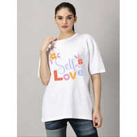 Oversized T Shirts - Cotton Blend, Sizes S-XXL | White, Half Sleeves, Washable, Printed Design for Men