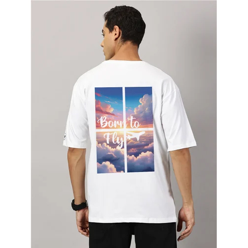 Round Neck Cotton Half Sleeves Men T-Shirt