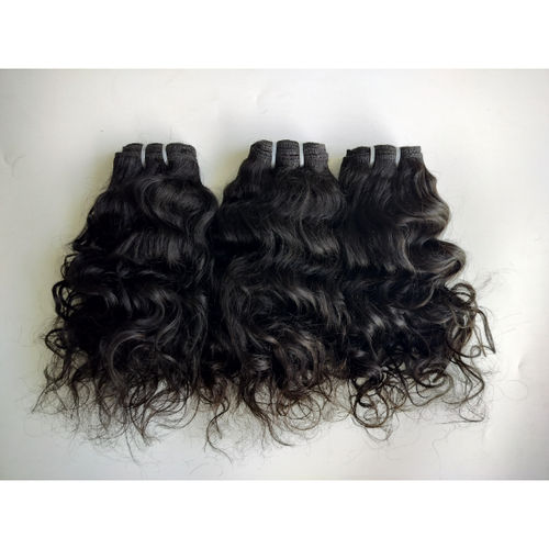 Raw Unprocessed Natural Curly Human Hair Weft Extensions