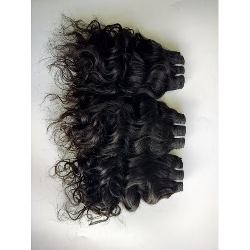 Raw Unprocessed Natural Curly Human Hair Weft Extensions