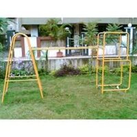 A-b Climber For Playground - Powder-coated Steel & Frp, 10ft X 5ft X 7ft, Red Yellow Blue | Rounded Edges, Non-toxic Paint, Is:9873 Compliant