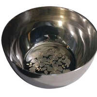 Stainless Steel Serving Bowl - 500ml Capacity, Polished Silver Finish | Elegant Design For Versatile Domestic Use
