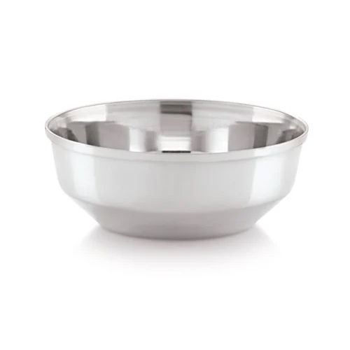 Silver 1000 Ml Stainless Steel Serving Bowl