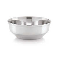 1000 Ml Stainless Steel Serving Bowl - High-quality, Polished Surface Finish, Sleek Silver Color , Durable For Domestic & Restaurant Use