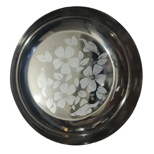 Silver Stainless Steel Serving Bowl