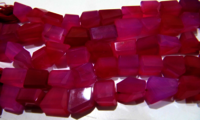 Natural Hot Pink Chalcedony Nugget Shape 10mm To 12mm Beads Strand 8''Long