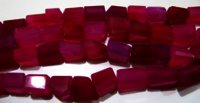 Natural Hot Pink Chalcedony Nugget Shape 10mm To 12mm Beads Strand 8''Long