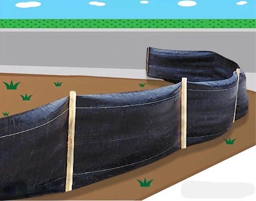 Pp/Hdpe Woven Silt Fence - Color: As Per Customer Requirement