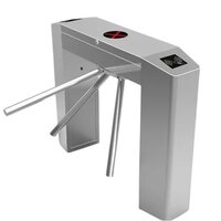 Tripod Turnstile - Stainless Steel, Compact Silver Design | Access Control, Crowd Flow Management, Security Features