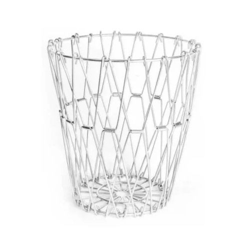 Silver Stainless Steel Foldable Fruit Basket