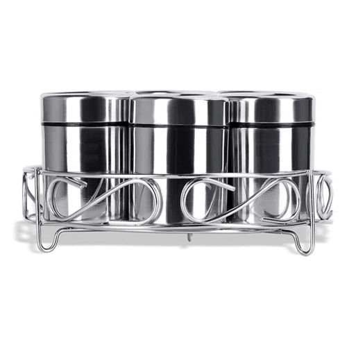 Silver 1000 Gm Stainless Steel Masala Container