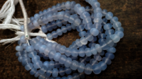 Natural Lavender chalcedony Rondelle Plain 9mm Sold Per Strand 8''Long