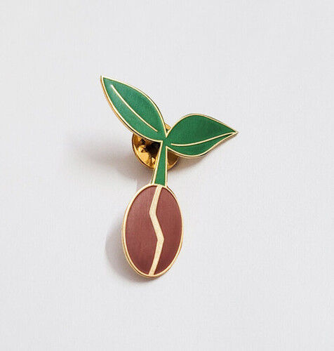 Coffee beans custom design lapel pin