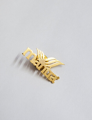 Cut out lapel pin