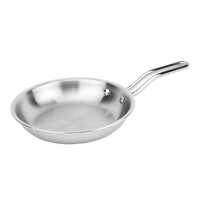 Stainless Steel Fry Pan Interior Coating: Silver