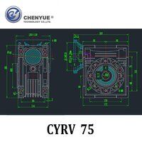 CHENYUE Worm Gearbox NMRV75 NMRV075 Input 19/22/14/24/28mm Output 28mm Speed Ratio from 5:1 to 100:1 Speed Reduction Free Maintenance