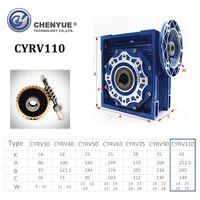 CHENYUE Worm Gearbox Reducer NMRV110 CYRV110 Input 19/24/28/38mm Output 42mm Speed Ratio from 5:1 to 100:1 Manufacture Free Maintenance