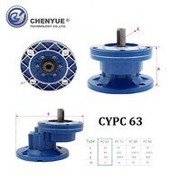 CHENYUE High Torque Big Output Hole Worm Gearbox CYPC63 Input11mmOutput14mm Non-integral Speed Ratio from 2:1 to 5:1 Free Maintenance