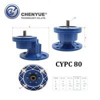 CHENYUE High Torque Big Output Hole Worm Gearbox CYPC80 Input19mm Output19mm Non-integral Speed Ratio from 2:1 to 5:1 Free Maintenance