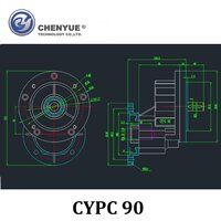 CHENYUE High Torque Big Output Hole Worm Gearbox CYPC90Input24mm Output19mm Non-integral Speed Ratio from 2:1 to 5:1 FreeMaintenance