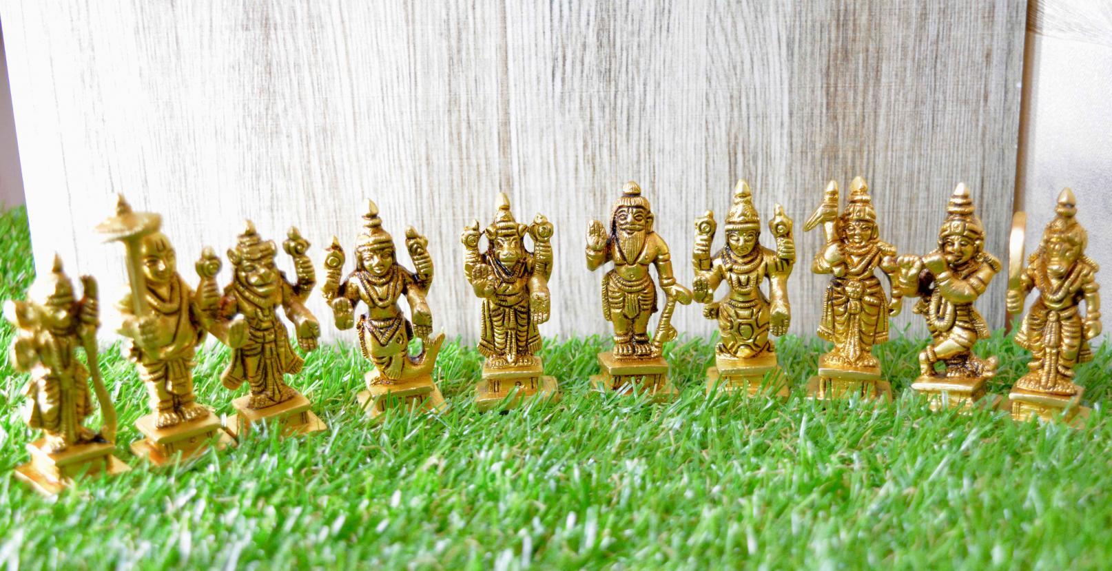 Vishnu Dashavatar Idols - Dasavatharam of Lord Vishnu Statues Ten Incarnations Avatars