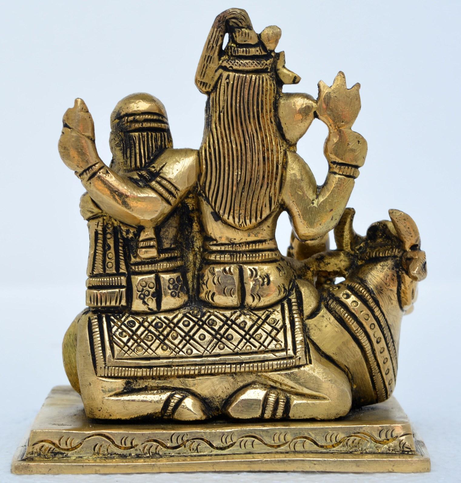 Shiva Parivaar - Shiva Family - Brass Statue - Pital Murti