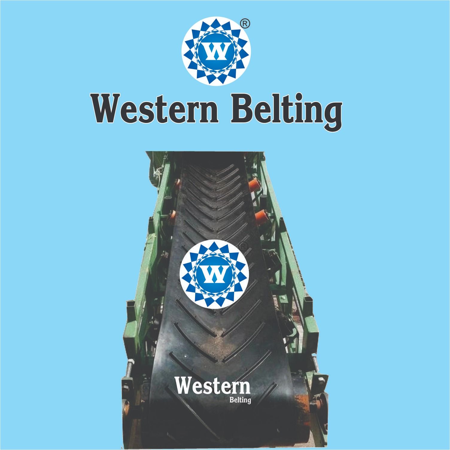 Cleated Conveyor Belt - Material: Rubber