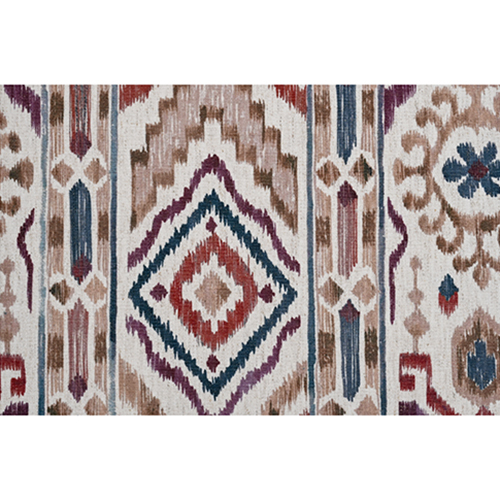 Ikkat Floral Curtain Fabric - Fabric Texture: Printed