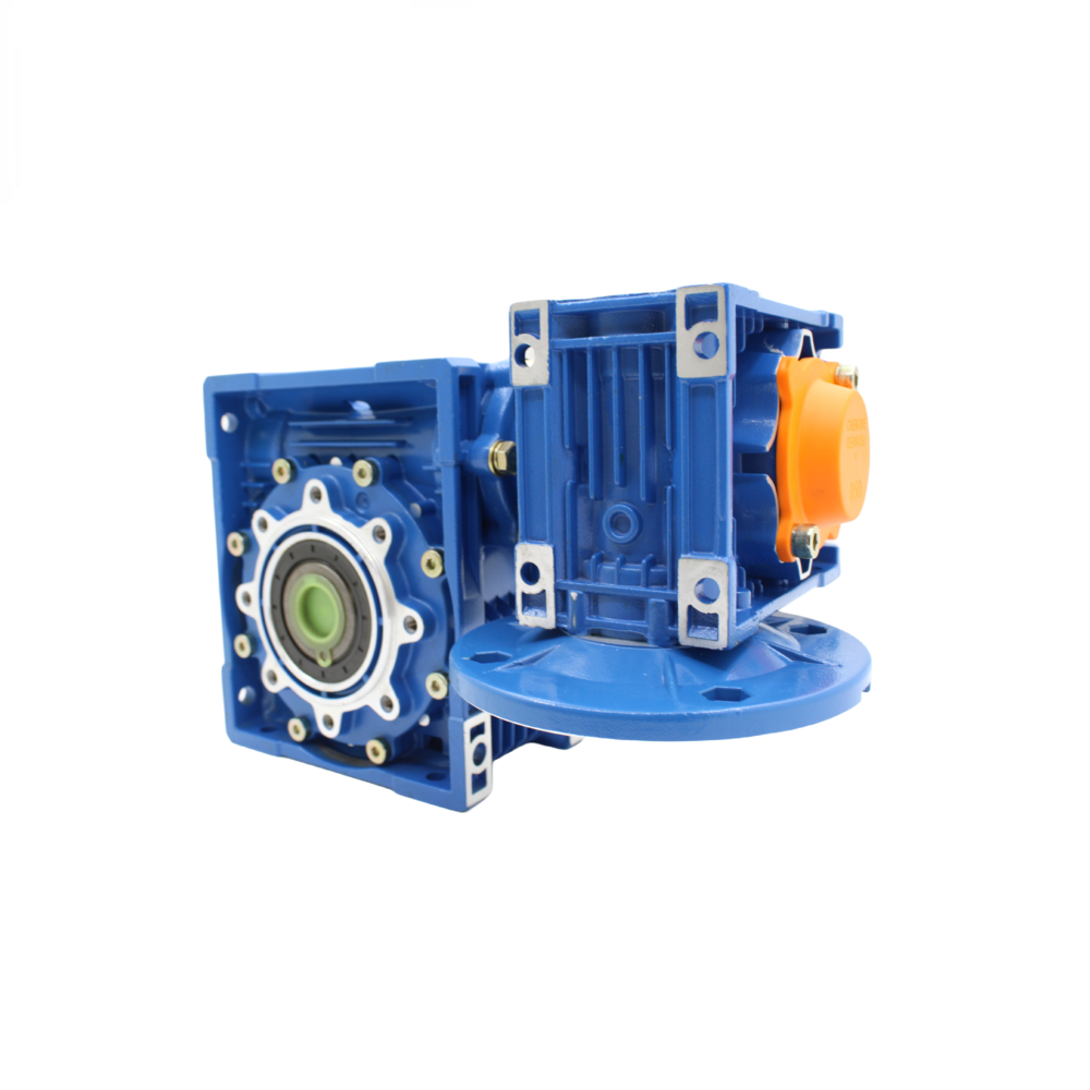Blue Chenyue Double-Stage Worm Gear Reducer Cyrv50 + Cyrv75 Speed Ratio From 300:1To10000:1 Customizable
