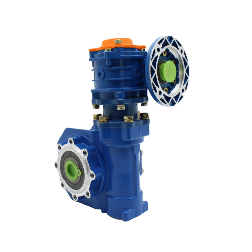 Blue Chenyue Double-Stage Worm Gear Reducer Cyvf40 + Cyvf63 Speed Ratio From 300:1To8000:1 Customizable