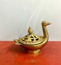 Exquisite Brass duck design Incense or Loban holder. Diya ,oil wick lamp .home temple diya